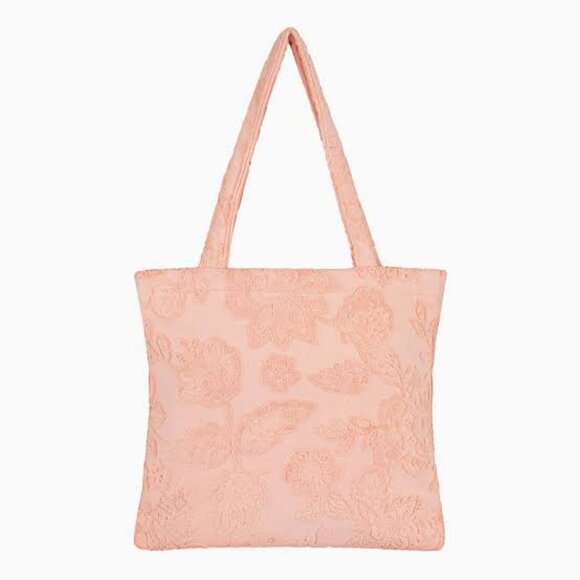NWT - Isla In Bloom Lucia Towel Tote Bag Peach - Picture 1 of 5